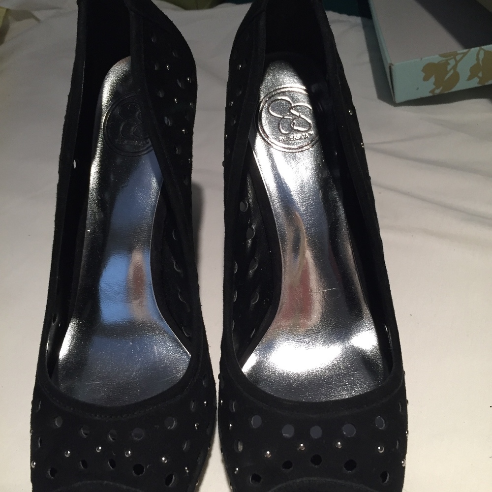 Jessica Simpson Black Suede Wedge